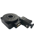 Industrial Grade Electric Rotary Stage With Hollow Indexing Table, compact design, precision for photoelectric positioning tasks.