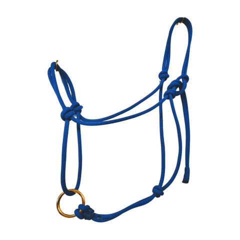 Sliding Ring Rope Halter For Horse Training All Ages And Types Keeps Your Halter From Twisting With 1/4 Inch Marine Rope