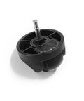Rubber front caster wheel with stem for ECOVACS DEEBOT robots, front view, swivel anti-slip