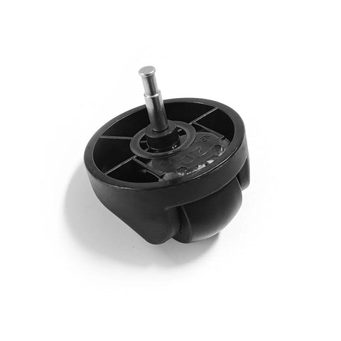 Front swivel caster wheel for ECOVACS Deebot X9 Pro Omni series; black plastic with metal shaft
