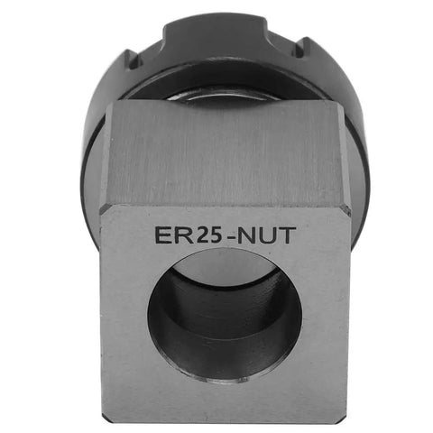 Heavy Duty Square Collet Chuck Fits ER25 For CNC Lathe Tool Holder Made From Carbon Steel, showing ER25-NUT and square design.