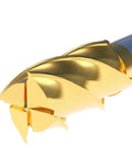 Accusize end mill, tin-coated HSS finishing, 7/8 in dia, 1-7/8 in flute, 4-1/8 in OAL, gold coating