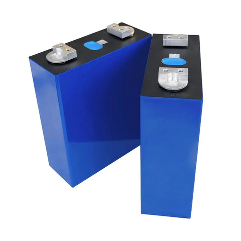4 Pack LiFePO4 Deep Cycle Batteries 12V 330Ah MB31 Cells With Double Hole Studs shown in blue, designed for RV, boat, marine, and solar systems.