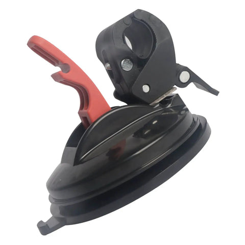 Beefy 45mm Vacuum Suction Base For Reciprocating Machinery And Precision Fixtures With ABS Pad Strong Adhesion On Glass Engraving And Non Porous Surfaces Ideal For Automated Equipment And Vibration Compatible Devices, black suction base with red lever
