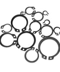 Durable Pro Grade 225 Piece 304 Stainless External Retaining Ring Set For Shafts E Type Circlips 15 Sizes From M3 To M25 Anti Rust C Clip Snap Ring Repair Kit For Mechanical Assemblies, assorted rings