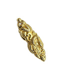 Menuki Tsuka Fitting Decorative Replacement Accessory For Samurai Katana Wakizashi And Tanto Handles in gold finish