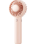 Mini Portable Handheld Fan With Base 3 Speed USB Rechargeable Dual Use Desk And Personal Fan Pink Travel Gift For Women Girls Summer