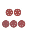 Premium 5 Pack 9 Inch Sanding Discs With 6 Holes Hook Loop Backing For Dust Free Sanding, Rust Removal And Heavy Duty Wall Polishing On Metal Wood Plastic And Painted Surfaces In 180 Grit Assorted Finishes.