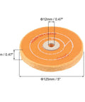 Tough As Nails 5 Inch Cotton Buffing Wheel Polishing Pad with 12mm arbor hole for bench grinders and rotary tools.