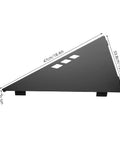 Folding Table Corner Brackets For Camping In Stainless Steel, 90 Degree Triangle Connection Plates with dimensions in cm/inches