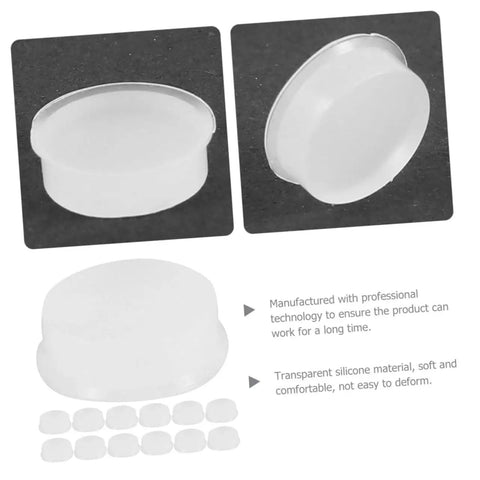 Transparent Silicone Flute Plugs And Open Hole Key Caps Kit showing close-up of plug and cap details, 24-piece set