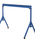 Heavy Duty Gantry Crane With 2000 Lb Capacity And Ten By Twenty Foot Span Featuring Welded Steel Build mobile crane with locking casters