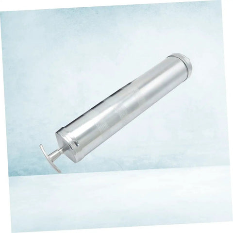 500cc Pump Hand Oil Transfer Extractor, Lightweight Manual Fluid Siphon For Cars, Lawn Equipment And Liquids, silver tube with plunger
