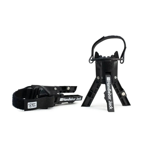 Handlebar Jack V3 Portable Repair Stand for Bicycles and Electric Bikes, 3.7 Inch Ground Offset, showing thicker strap and cradle