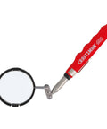LED Inspection Mirror With Telescoping Shaft, Swivel Joint And Red Handle For Hard To Reach Areas, Adjustable From 6.25 To 37.5 Inches