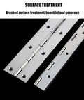 4-pack 18-inch stainless steel piano hinges, polished continuous hinge, 0.04in leaf, 1.2in open width
