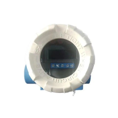 Top view of Rock Solid Ultrasonic Liquid Level Sensor With Digital Display And 4 To 20 Ma Output, showcasing the digital screen and wiring connections.