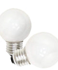 Two 25W Incandescent G16.5 Globe Light Bulbs, E26 Medium Base, 2850K Warm White Frosted Finish, Ideal for Vanity Strips