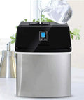 Portable Countertop Ice Maker Machine For Home Bars Legit Awesome Ice Cube Production With Rapid Chill Mode and Auto Indicators pouring water.
