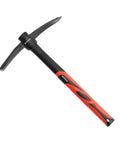 Heavy Duty 15 Inch Hand Pick Axe With Forged Steel Dual Head For Weeding Mattock And Adze Hoe 1.5 Lb With Anti Slip Fiberglass Handle