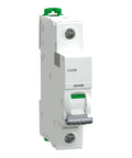 Single Pole Miniature Circuit Breaker D Curve 63 Amp Workhorse Electrical Panel Switch in white, robust design for overcurrent protection.