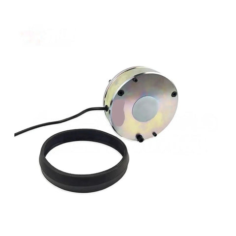 Top Shelf Electromagnetic Brake REB0514 190VH30 Electric Handling Brake With Knockout Grip and Quiet Stable Braking For Heavy Duty Industrial Machinery Quick Setup, compact unit with a rubber ring.
