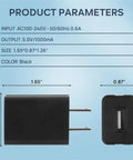 Universal Wall Charger Cube 5V 1A USB Power Adapter Fast Charge Plug for iPhone Samsung Galaxy LG and More side view