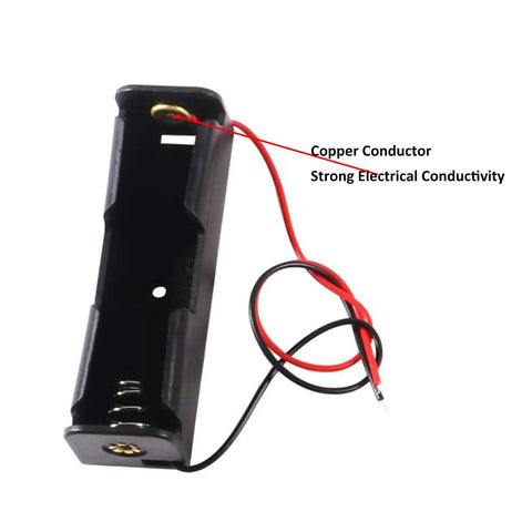 5 Piece 18650 Lithium Ion Battery Charger Module Kit With Holder Plug And Play Micro USB Input showing copper conductor and wires.