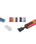 DIY Tile Repair Kit With Durable Wax Blocks And Electric Heating Pen For Porcelain And Ceramic Surfaces, Quick Wax Melt, Strong Adhesion, Easy Daily Wall Repairs, High Efficiency Tool with wax blocks and heating pen displayed.