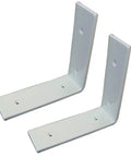 Hefty Hold Rock Solid L Shaped Wall Brackets For Corner Shelves 100 Kilogram Support Premium Steel Shelf Angles With Screws, white steel brackets.