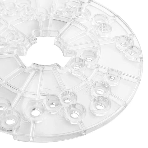 Rock Solid Clear Router Base Plate Six And One Half Inches Polycarbonate Universal Mounting Adapter for smooth routing tasks.