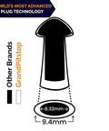 Diagram of mushroom plug dimensions for Tubeless Tire Puncture Repair Kit With Mushroom Plugs For Cars, Motorcycles, ATVs And Trucks