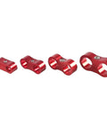 Top Notch 10 Piece AN4 An6 An8 And An10 Billet Aluminum Hose Clamp Separator Kit Perfect For Oil Fuel And Water Lines Keeping Your Rigs Tight And Leak-Free With Smooth Texture Grip, red billet aluminum hose clamp separators