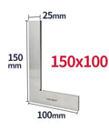 Digital Caliper, Micrometer 90 Degree Flat Edge Square Ruler Measuring Tool with 150mm x 100mm dimensions and 25mm width.