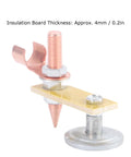 Heavy Duty Welding Magnet With 4Mm Thick Insulation Board For Ultimate Safety And Strong Magnetic Suction On Any Iron Surface During Serious Welding Jobs Around The Shop, showing 4mm thick insulation board and copper components.