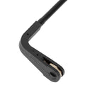 Close-up of X AUTOHAUX rear brake pad wear sensor with curved black housing and metal contact for Jaguar F-Pace