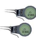 Slick Digital Caliper Gauge For Dead On Inside Outside And Groove Measurements With Smooth One Touch Operation Heavy Duty Design And Corrosion Resistant Finish showing two digital gauges measuring 12.600 mm.