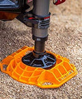 Beefy Heavy Duty Jack Base For Off Road Jacks, 15,400 Lb Load Capacity, Low Profile HDPE Construction, Non Slip Textured Bottom