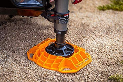 Beefy Heavy Duty Jack Base For Off Road Jacks, 15,400 Lb Load Capacity, Low Profile HDPE Construction, Non Slip Textured Bottom