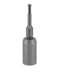 Heavy-Duty Sds Plus Hammer Drill Ground Rod Driver Bit Forged Steel tool for driving T post stakes, 65mm size.