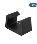 Black plastic clip from Patio Furniture Clips 8 Pack for Sofa and Rattan Wicker Sets, Fixed Connection Chair Fasteners for Outdoor Garden Use