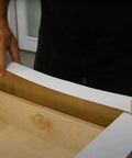 Person using Template Material Kit With 20 Strips For DIY Countertops Showers Cabinets And Tables Create Custom Templates Fast