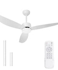 52 Inch Ceiling Fan With Lights Remote Control Easy Peasy Dimmable Led Quiet Dc Motor 6 Speed Reversible