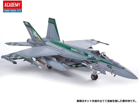 F A 18 E Super Hornet 1 72 Scale Plastic Model Kit Unpainted Assembly Ready To Paint Glue And Paints Sold Separately VFA 195 Combat Squadron Navy Aircraft Build Kit