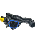 Top Notch Cooling System Pump And Coolant Thermostat Hose for Peugeot 207 308, black plastic, plug and play design.