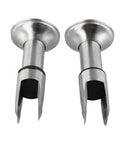 Heavy Duty Restroom Privacy Locks Hinges Kit For Public Partitions With Corner Codes stainless steel fittings close-up