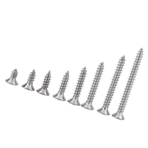 Premium 304 Stainless Steel M3 Self Tapping Screws 200 Piece Pan Head Fastener Kit in various lengths.