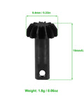 Machined Steel Pinion Gear Set 24T And 12T For One Eighteenth Scale RC Crawler Upgrade Kit with dimensions and weight displayed