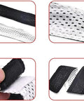 Eight Pcs Jersey Sleeve Bands for Sports Shirts, breathable mesh sleeve holders with hook and loop fasteners, black and white bands