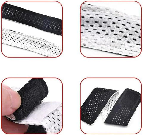 Eight Pcs Jersey Sleeve Bands for Sports Shirts, breathable mesh sleeve holders with hook and loop fasteners, black and white bands